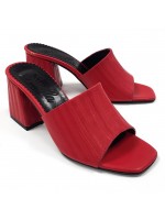 Exa Yeni Sezon Kırmızı Kadın Topuklu Ayakkabı