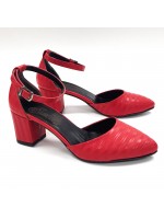 Wrist Yeni Sezon Kırmızı Bilekten Bağlama Kadın Topuklu Ayakkabı