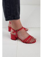 Kırmızı Rahat Kadın Sandalet